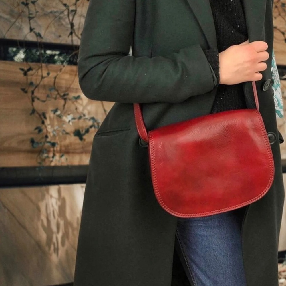 Italian Leather Crossbody Bag (Made in Italy)